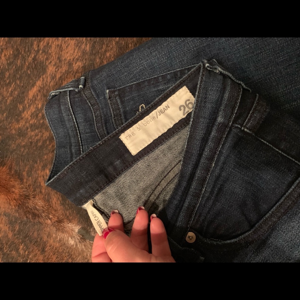 Rag & Bone ‘Zipper Capri’ crop skinny sz 26